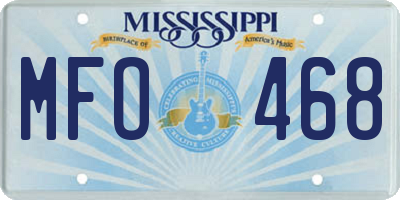 MS license plate MFO468