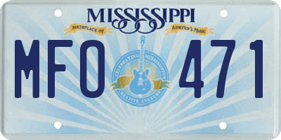 MS license plate MFO471