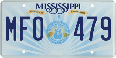 MS license plate MFO479