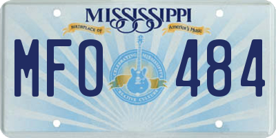 MS license plate MFO484