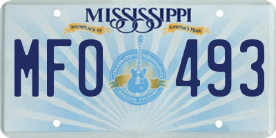 MS license plate MFO493