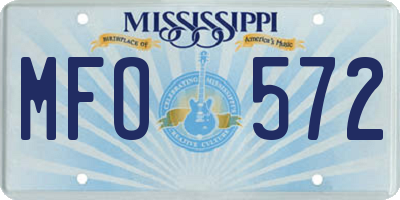 MS license plate MFO572
