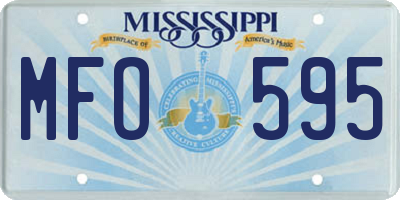 MS license plate MFO595