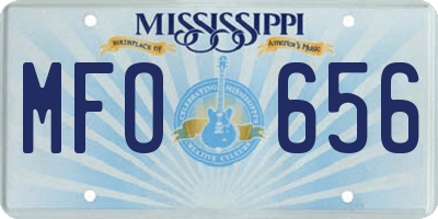 MS license plate MFO656