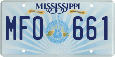 MS license plate MFO661