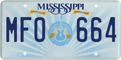 MS license plate MFO664