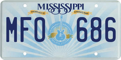 MS license plate MFO686