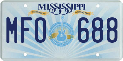 MS license plate MFO688