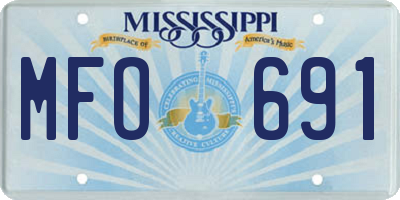 MS license plate MFO691