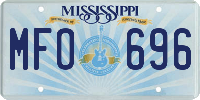 MS license plate MFO696