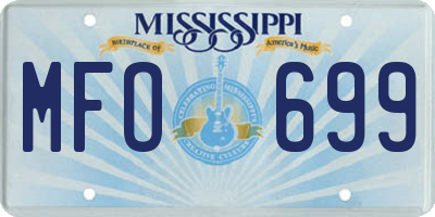 MS license plate MFO699