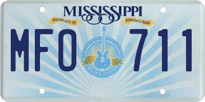 MS license plate MFO711
