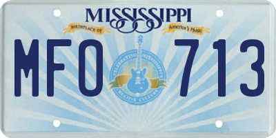 MS license plate MFO713