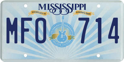 MS license plate MFO714