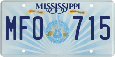 MS license plate MFO715