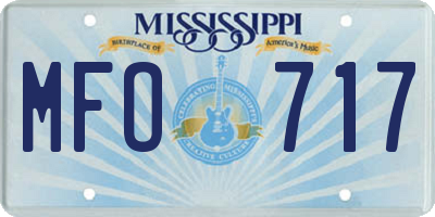 MS license plate MFO717