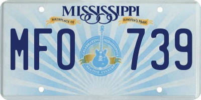 MS license plate MFO739