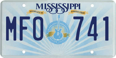 MS license plate MFO741