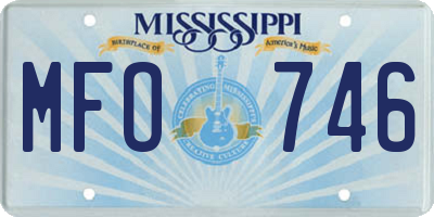 MS license plate MFO746