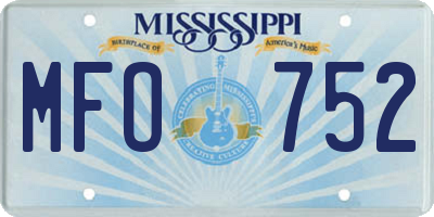 MS license plate MFO752