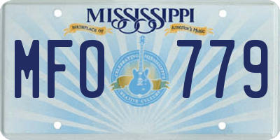 MS license plate MFO779