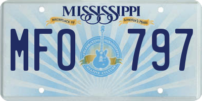 MS license plate MFO797