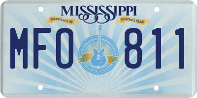MS license plate MFO811