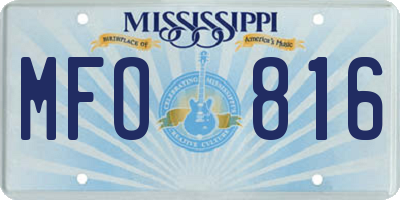 MS license plate MFO816