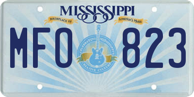 MS license plate MFO823