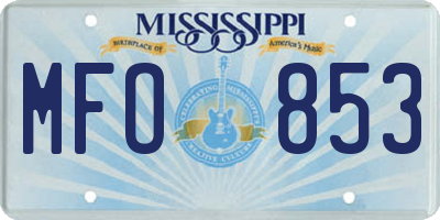MS license plate MFO853