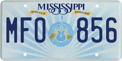 MS license plate MFO856