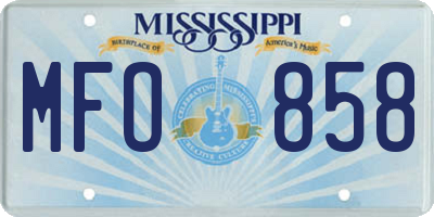 MS license plate MFO858