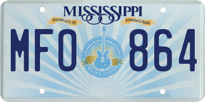 MS license plate MFO864