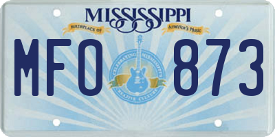MS license plate MFO873
