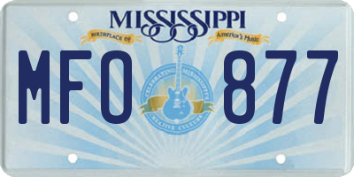MS license plate MFO877