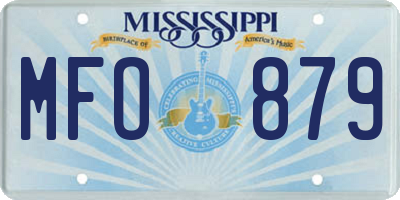 MS license plate MFO879