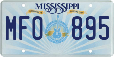 MS license plate MFO895