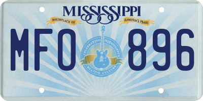MS license plate MFO896