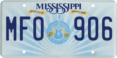 MS license plate MFO906