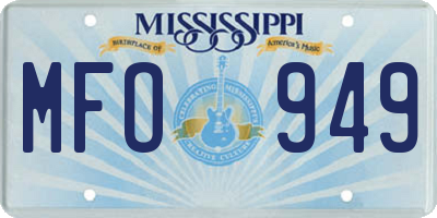 MS license plate MFO949