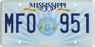 MS license plate MFO951