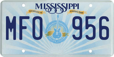 MS license plate MFO956