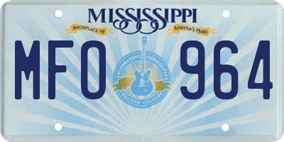 MS license plate MFO964