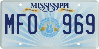 MS license plate MFO969