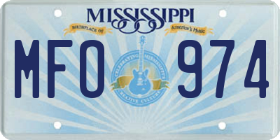MS license plate MFO974