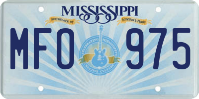 MS license plate MFO975