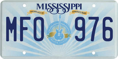 MS license plate MFO976
