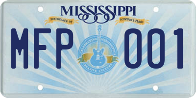 MS license plate MFP001