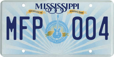 MS license plate MFP004