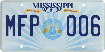 MS license plate MFP006